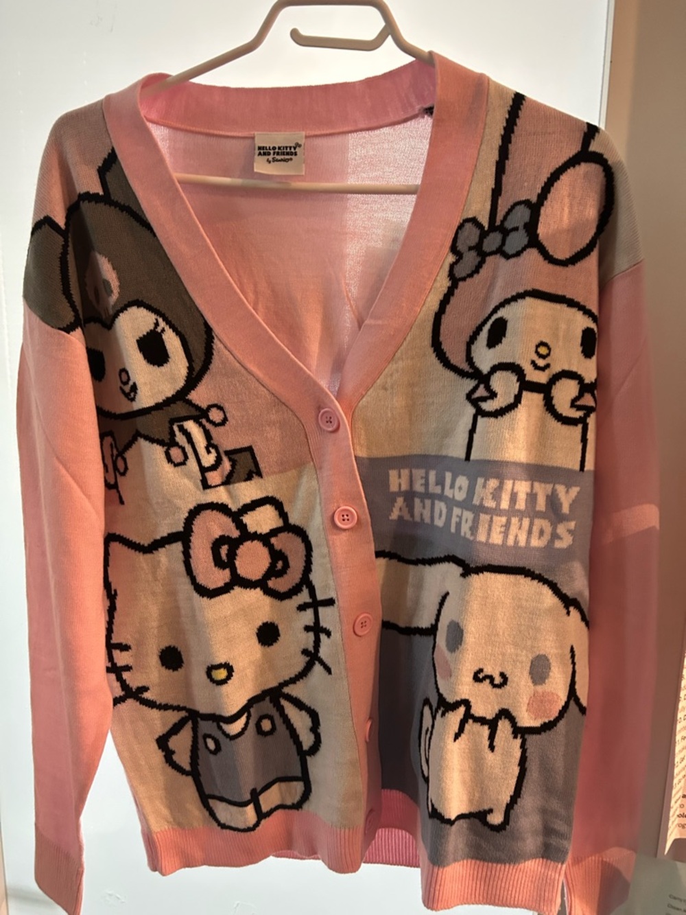 Hello Kitty Pink and Blue Character Cardigan by Hello Kitty
